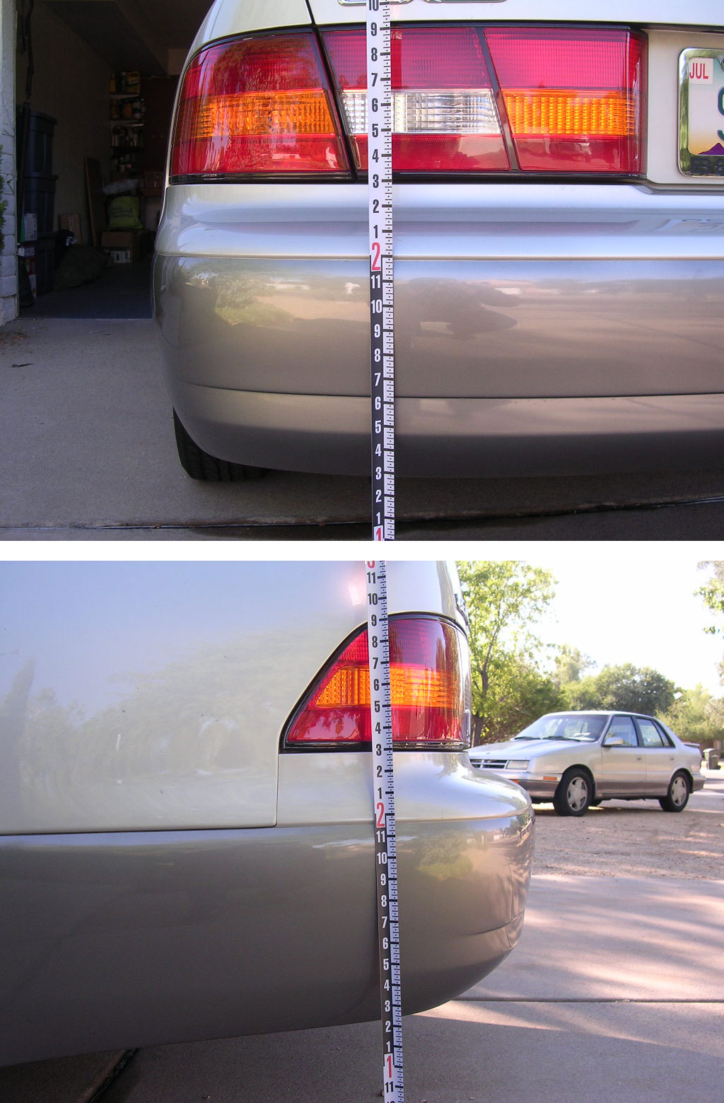 Example of proper bumper photography and measurement for low velocity impact analysis